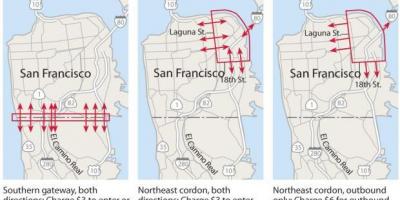 Mapa de San Francisco peatges
