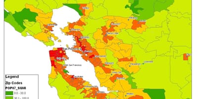 Mapa de San Francisco població