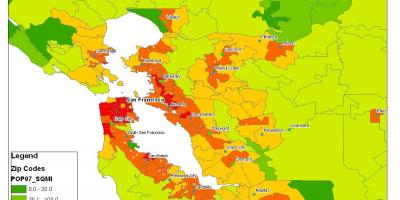 Mapa de San Francisco població