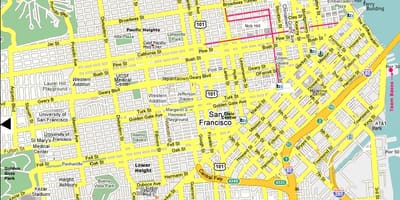 San Francisco llocs d'interès mapa