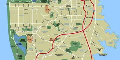 San Francisco llocs per visitar mapa