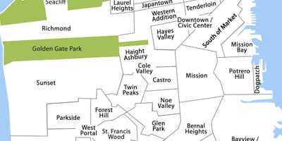 Mapa de San Francisco regió