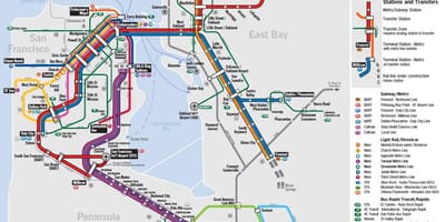 Mapa transport públic a San Francisco