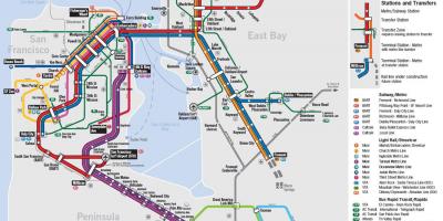 Mapa transport públic a San Francisco