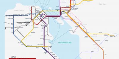 San Francisco sistema de metro mapa