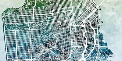 Mapa de Sant Francesc de la ciutat de l'art
