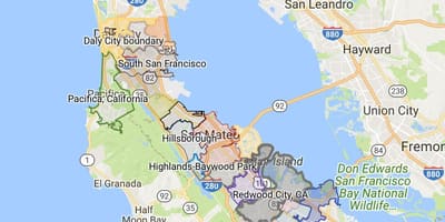 Mapa de San Francisco límits de la ciutat