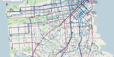 San Francisco sistema de bus mapa
