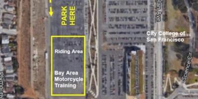 Mapa de SF motocicleta aparcament