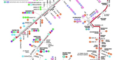 Sant Francesc de la ciutat de bus mapa